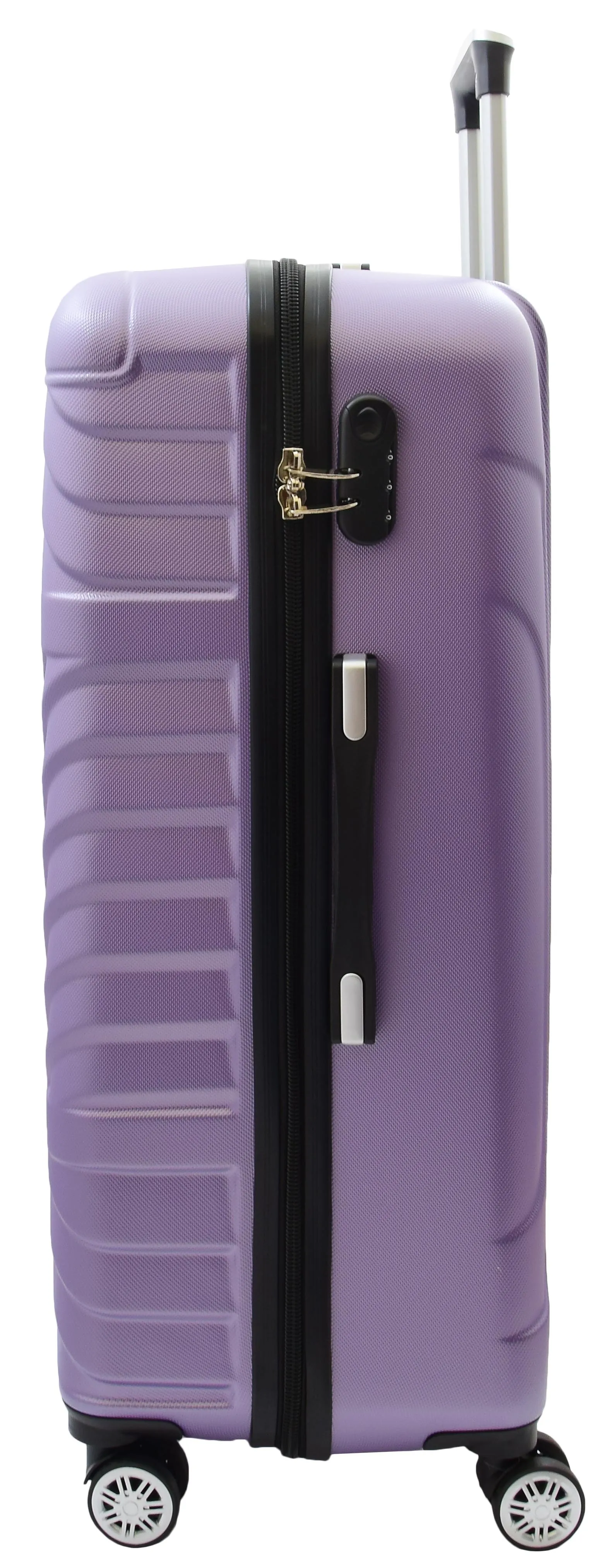 DR497 Hard Shell Four Wheel Luggage Digit Lock Purple