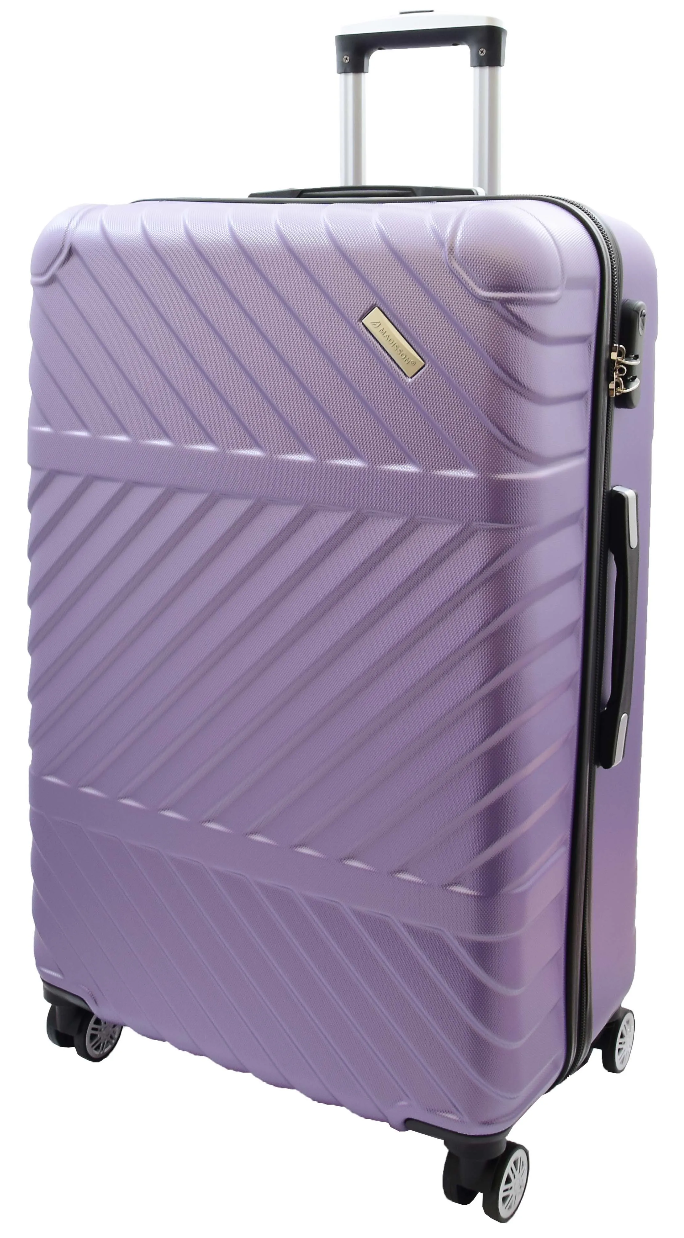DR497 Hard Shell Four Wheel Luggage Digit Lock Purple