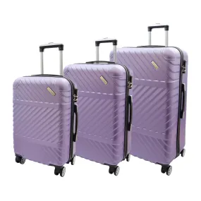 DR497 Hard Shell Four Wheel Luggage Digit Lock Purple