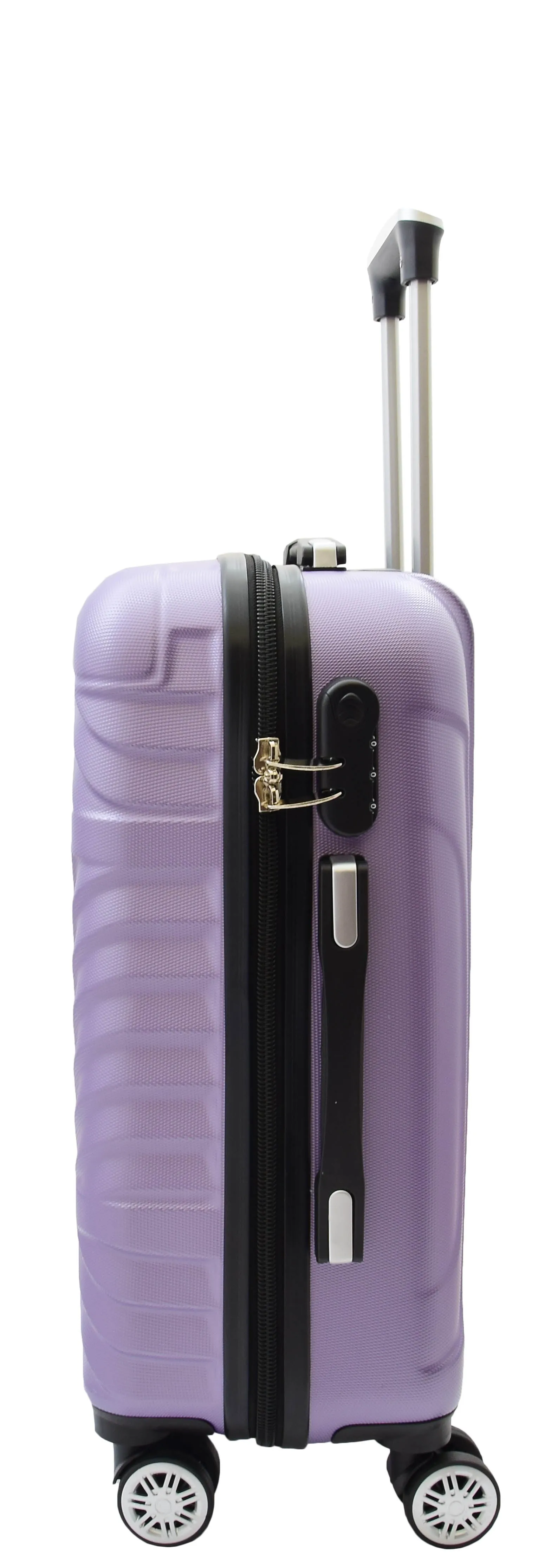 DR497 Hard Shell Four Wheel Luggage Digit Lock Purple