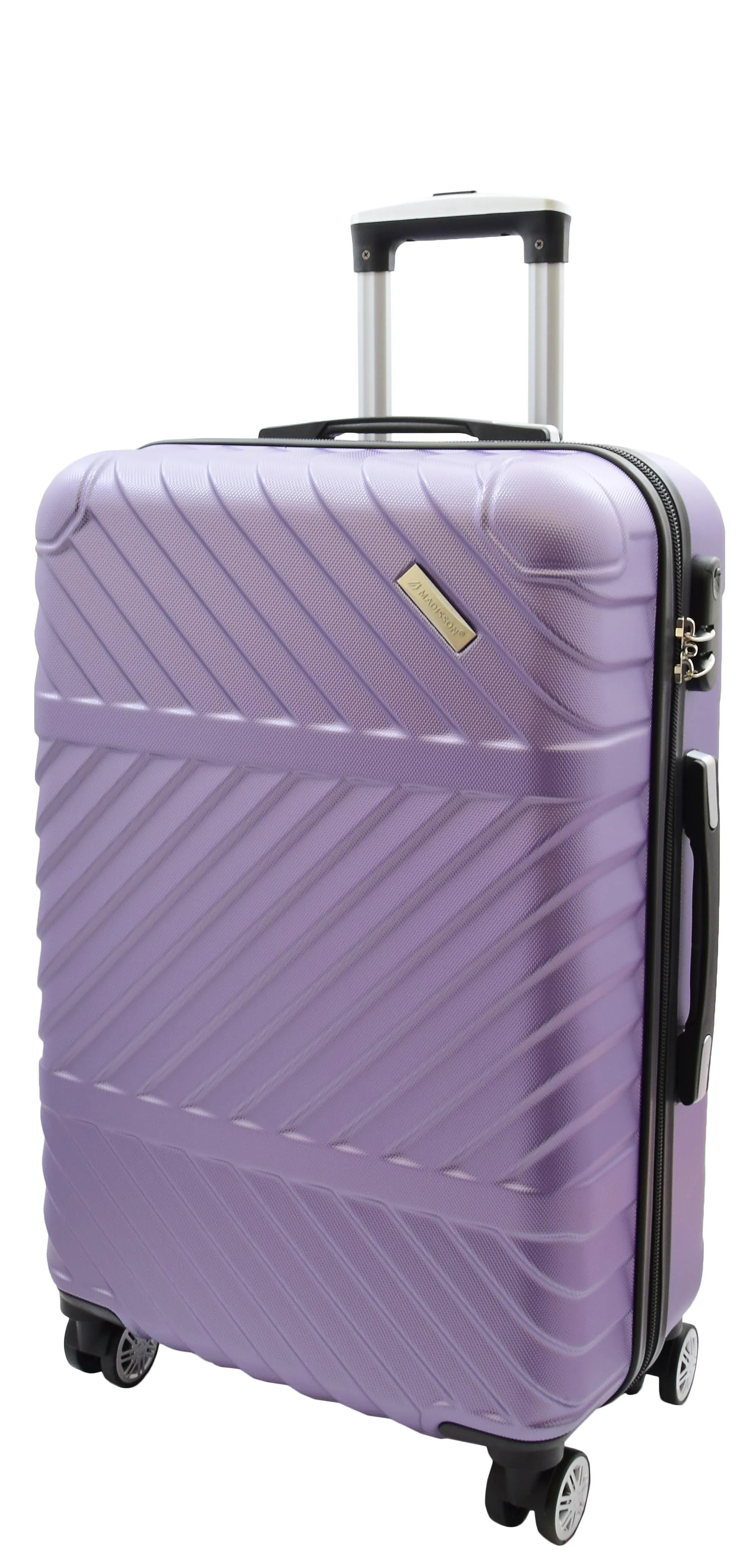 DR497 Hard Shell Four Wheel Luggage Digit Lock Purple