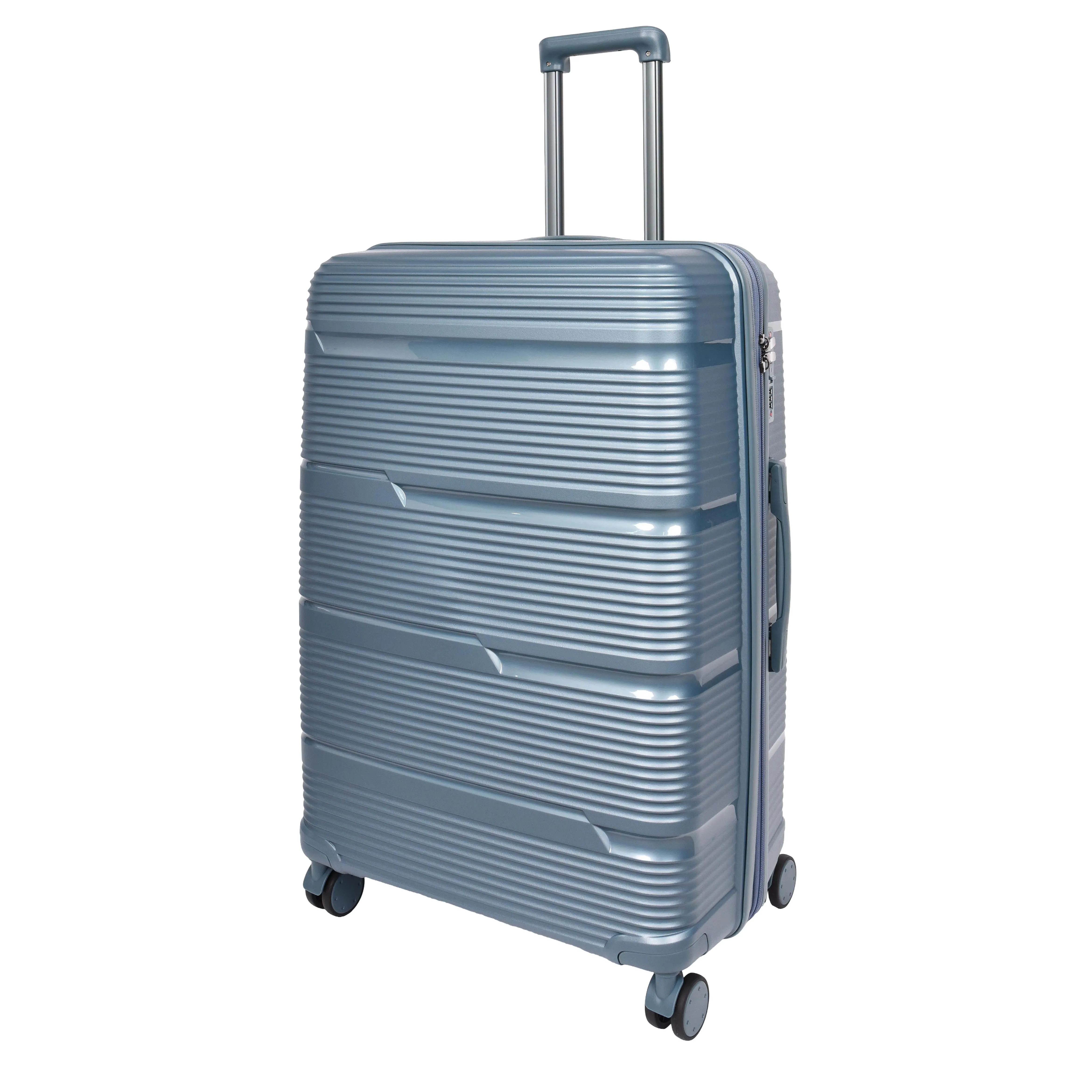 DR690 Four Wheel Expandable Suitcase Hard Shell Luggage Blue