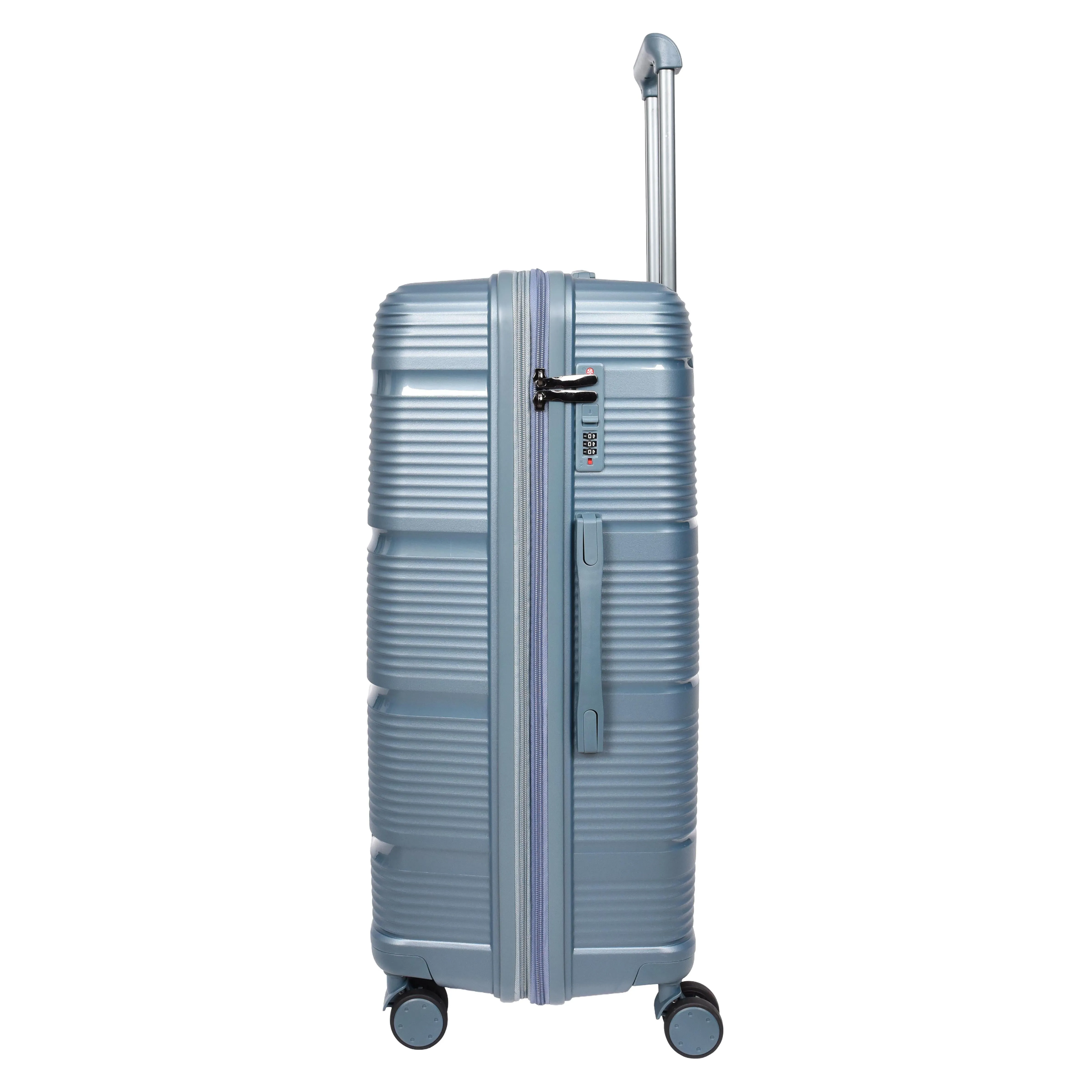 DR690 Four Wheel Expandable Suitcase Hard Shell Luggage Blue