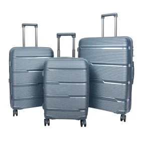 DR690 Four Wheel Expandable Suitcase Hard Shell Luggage Blue