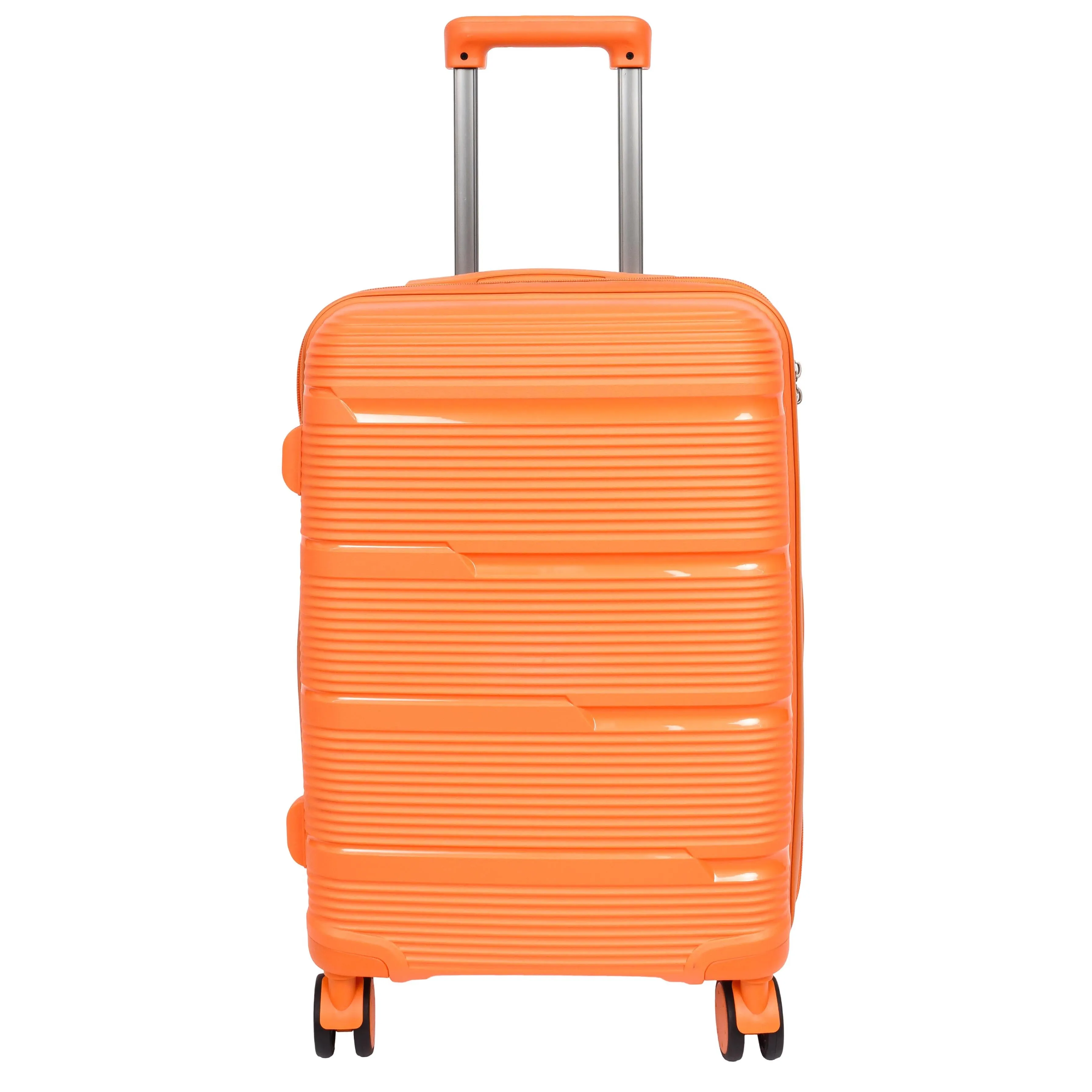 DR690 Four Wheel Expandable Suitcase Hard Shell Luggage Orange