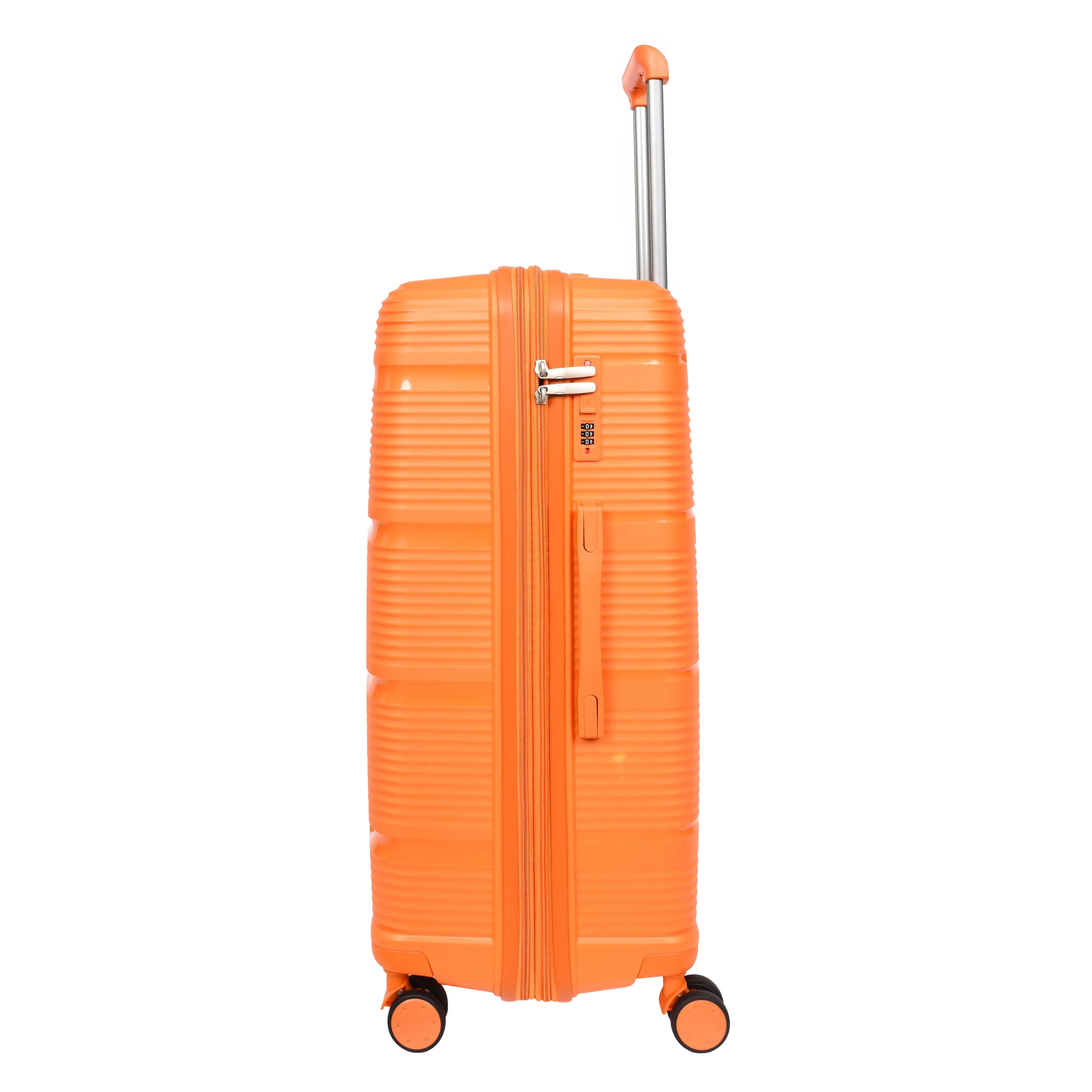 DR690 Four Wheel Expandable Suitcase Hard Shell Luggage Orange