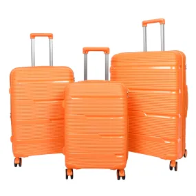 DR690 Four Wheel Expandable Suitcase Hard Shell Luggage Orange
