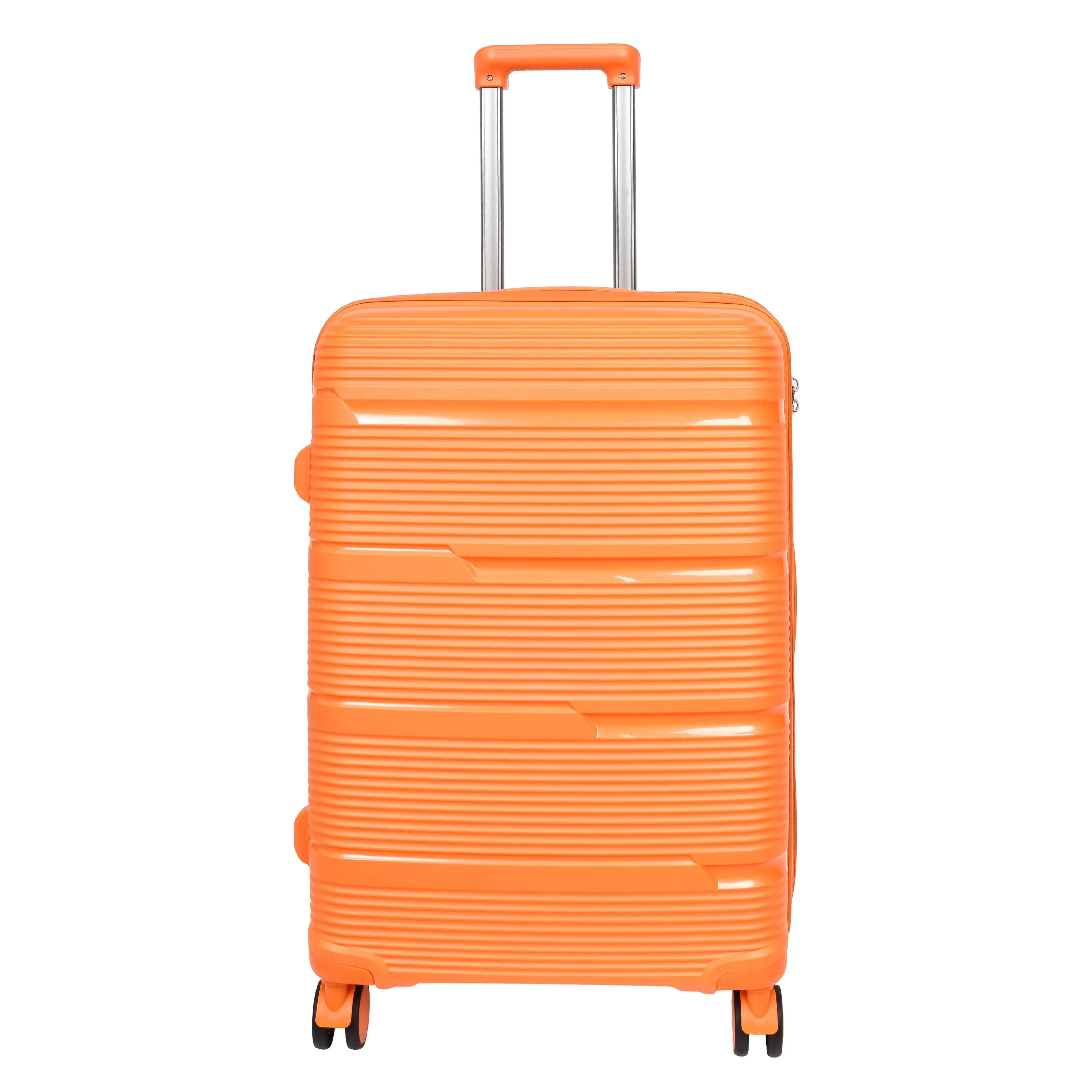 DR690 Four Wheel Expandable Suitcase Hard Shell Luggage Orange