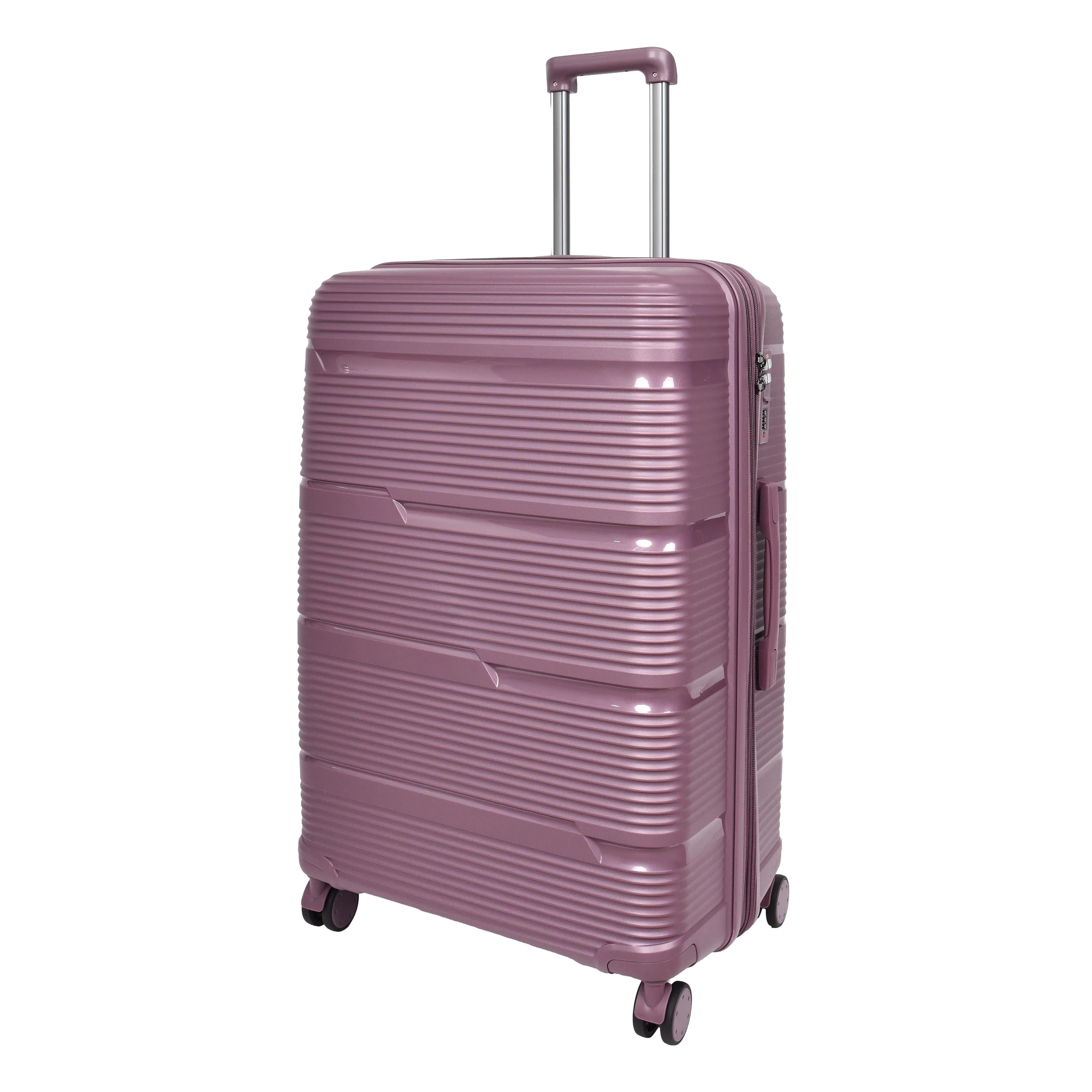 DR690 Four Wheel Expandable Suitcase Hard Shell Luggage Purple