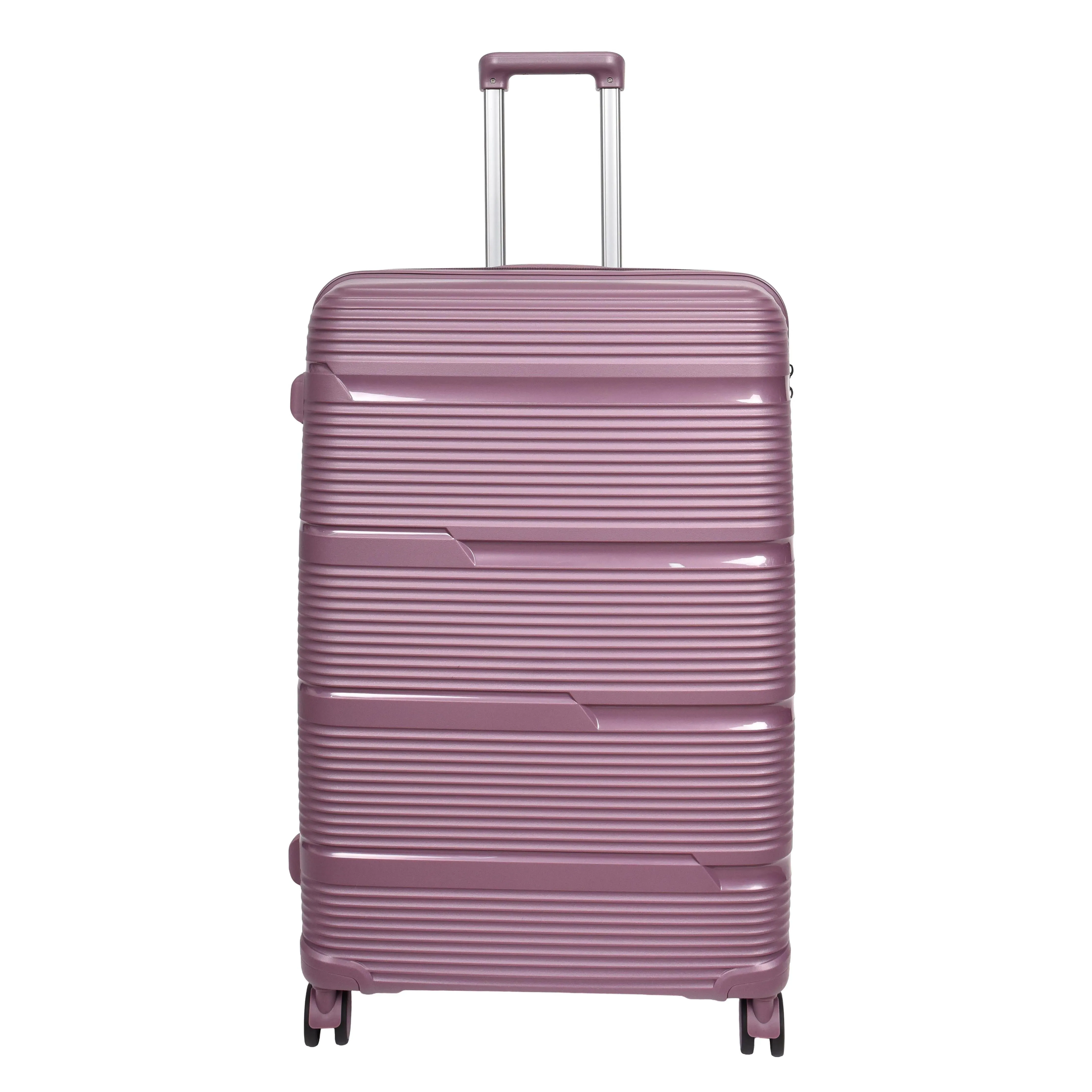 DR690 Four Wheel Expandable Suitcase Hard Shell Luggage Purple