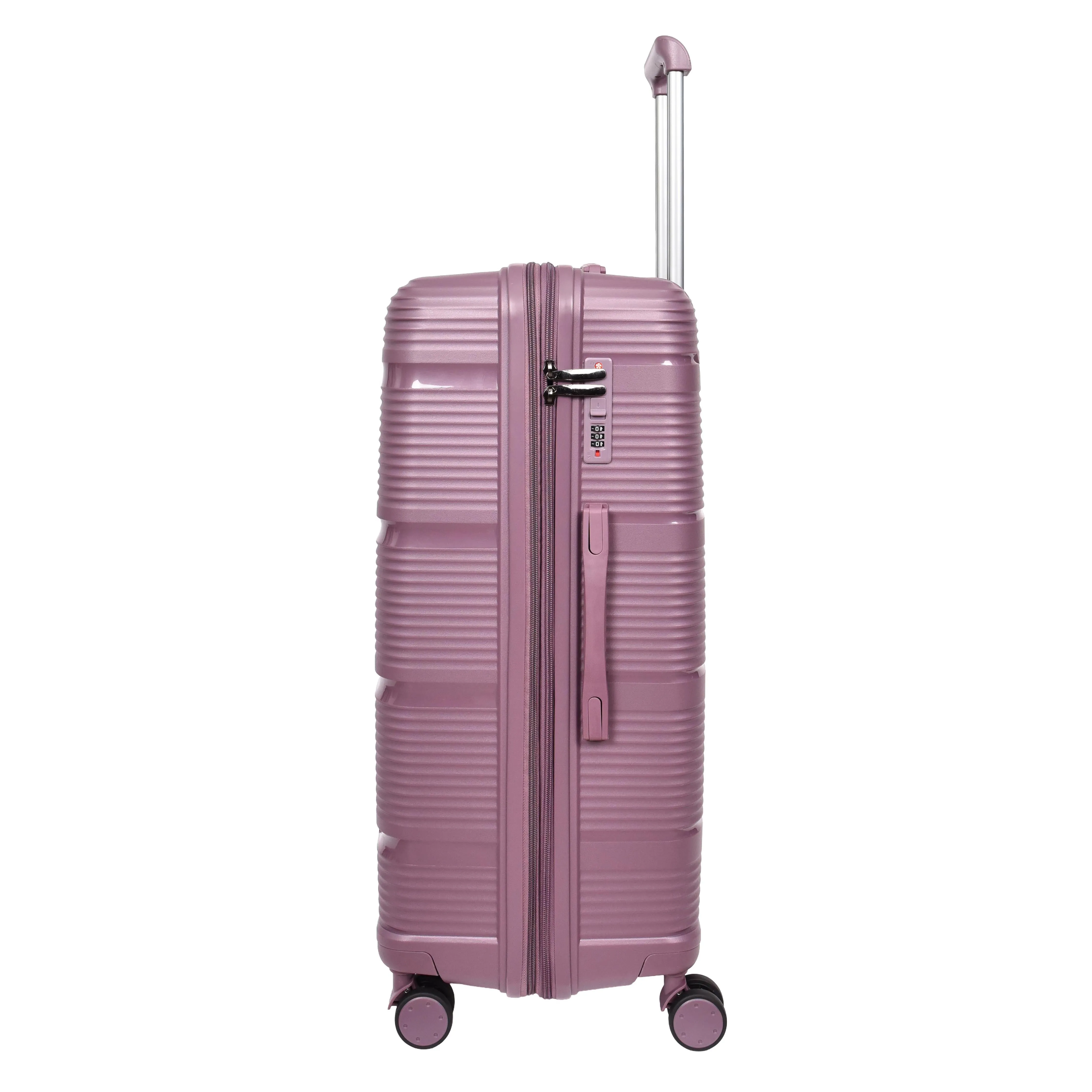 DR690 Four Wheel Expandable Suitcase Hard Shell Luggage Purple