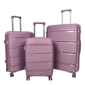 DR690 Four Wheel Expandable Suitcase Hard Shell Luggage Purple