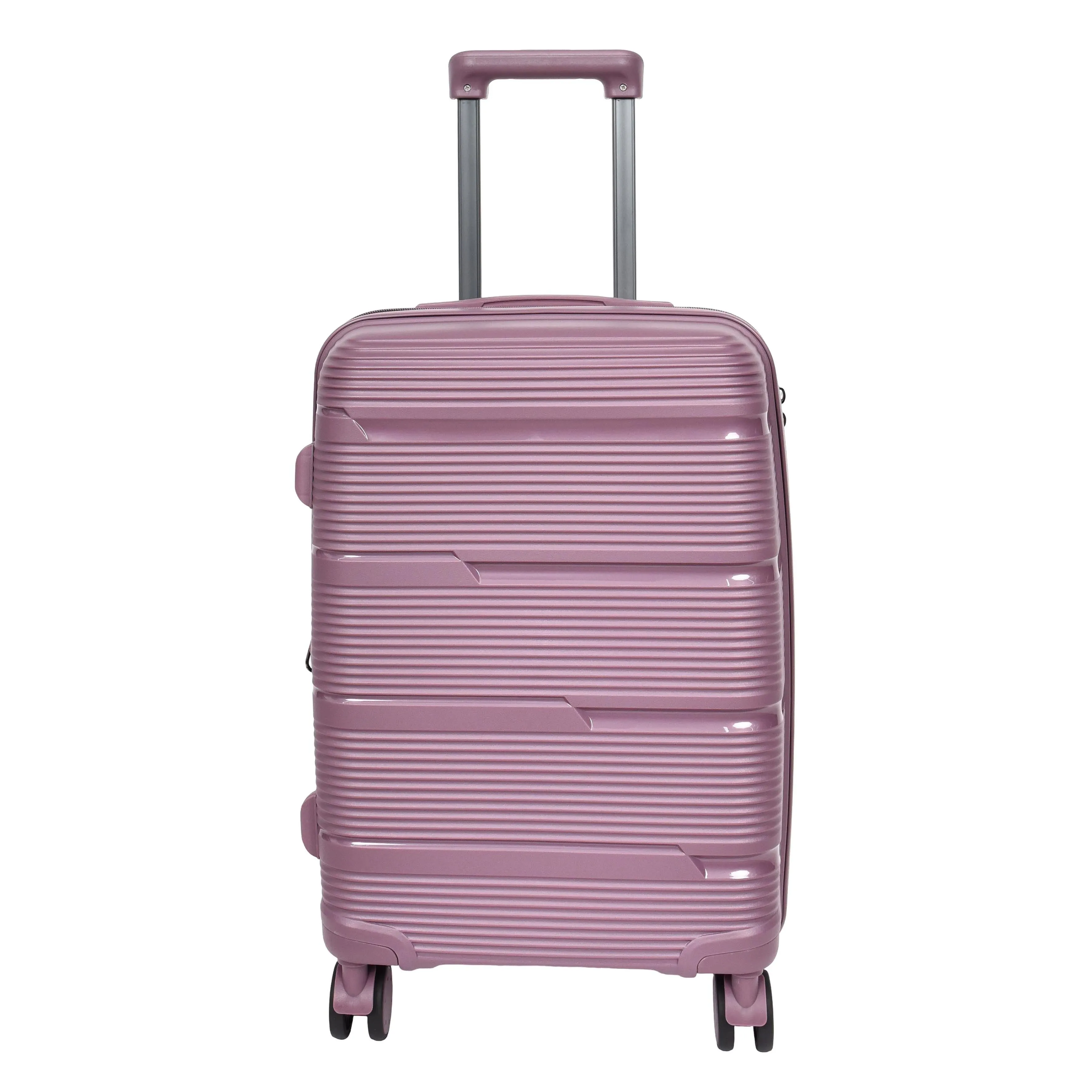 DR690 Four Wheel Expandable Suitcase Hard Shell Luggage Purple