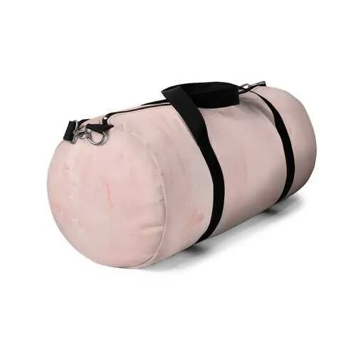 Duffel Bags, Peach Marble Graphic Style Duffel Bag