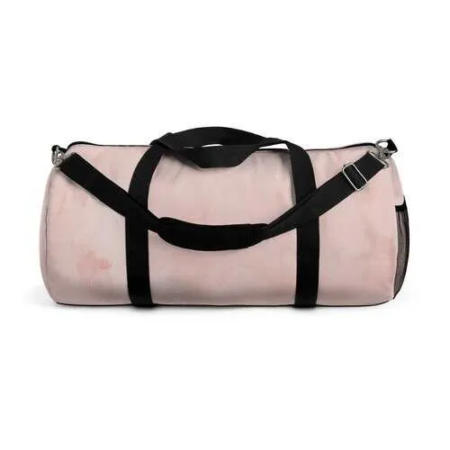 Duffel Bags, Peach Marble Graphic Style Duffel Bag