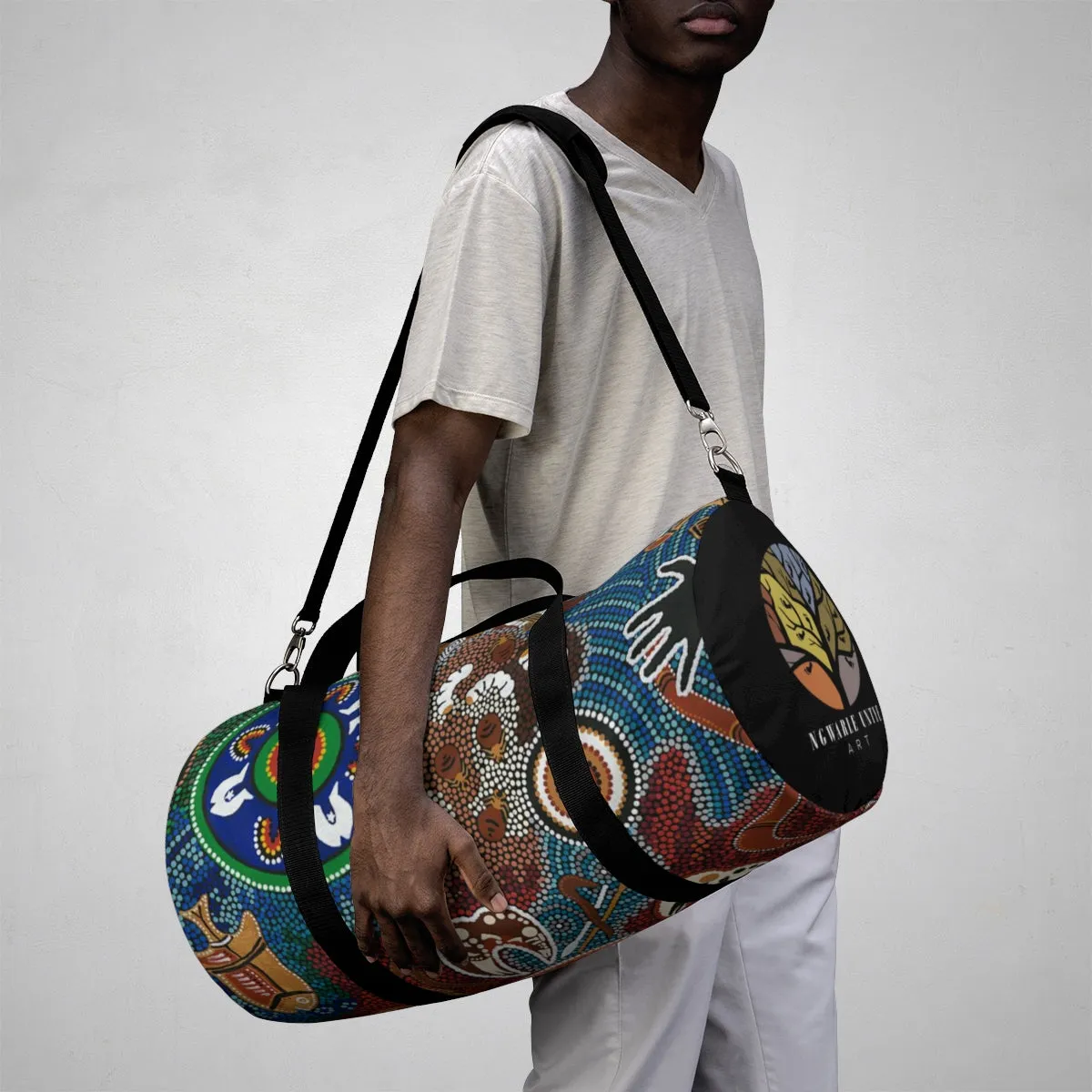 Duffle Bag Contemporary Aboriginal Art Designed Print