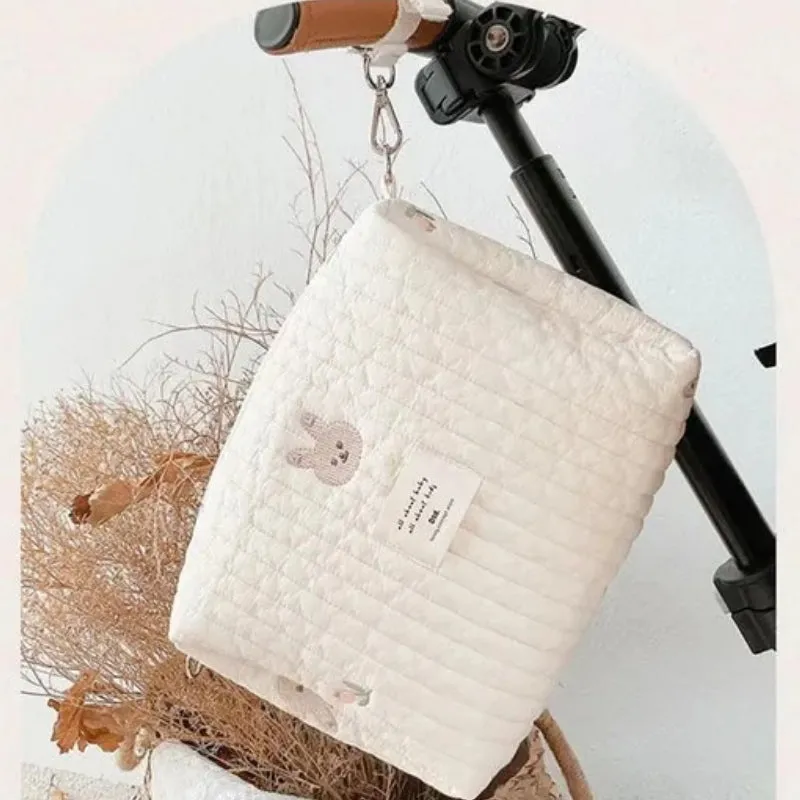 Embroidered Pattern Baby Stroller Organizer Bags