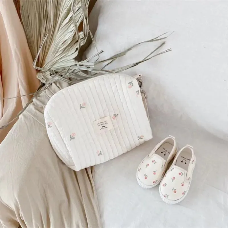 Embroidered Pattern Baby Stroller Organizer Bags