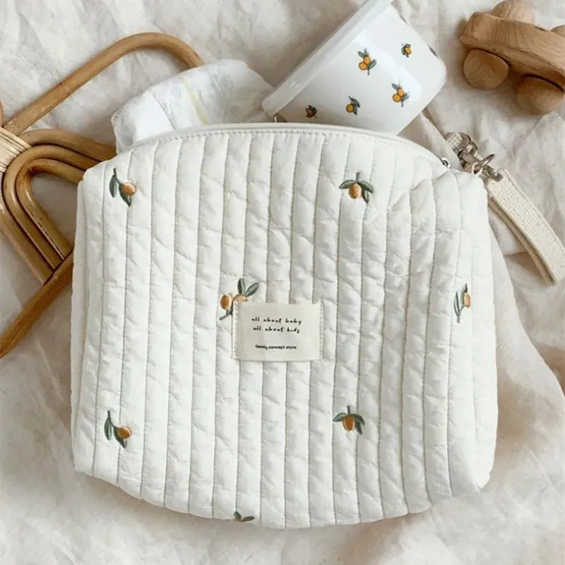 Embroidered Pattern Baby Stroller Organizer Bags