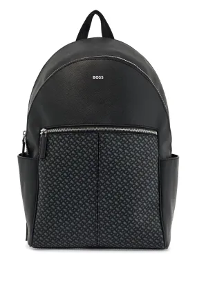 Geometric-Pattern Synthetic Travel Backpack