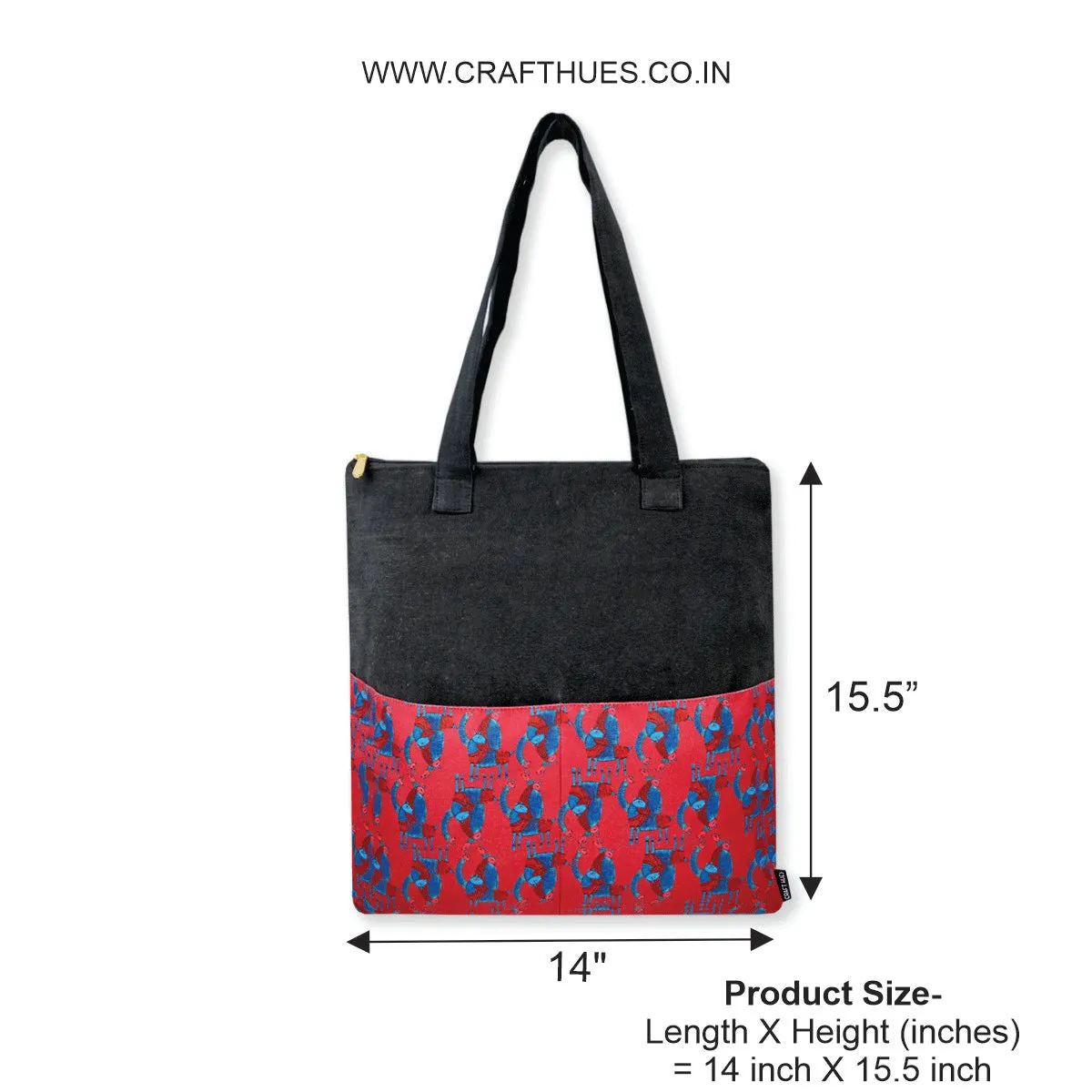 Gond Tote Bag- Red Deer
