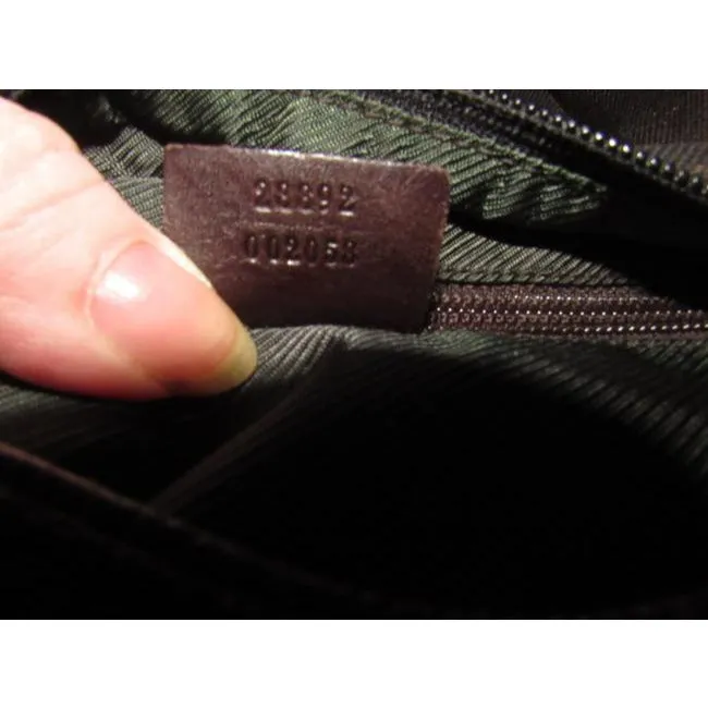 Gucci Webby Vintage Brown Leather And Gg Leather Tote