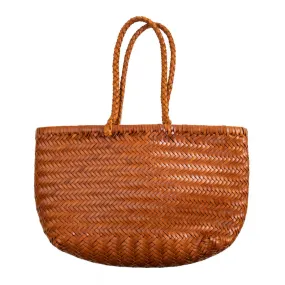Handmade Woven Cowhide Leather Tote Bags for Women