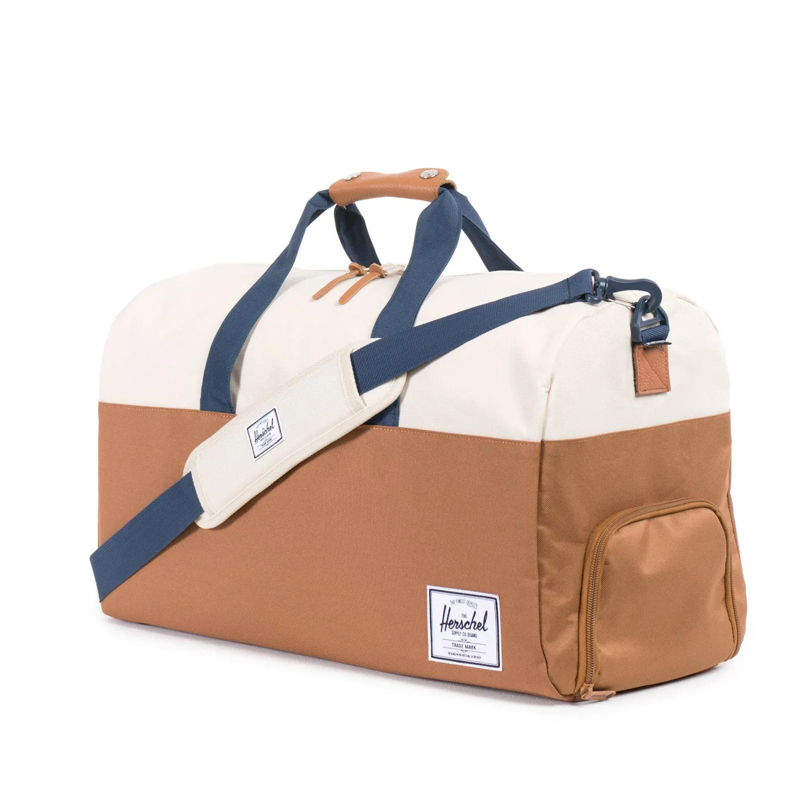 Herschel Supply Lonsdale Duffel Bag - Caramel, Natural, Navy