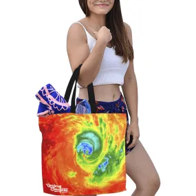 Hurricane Print Florange Large Canvas Tote Bag