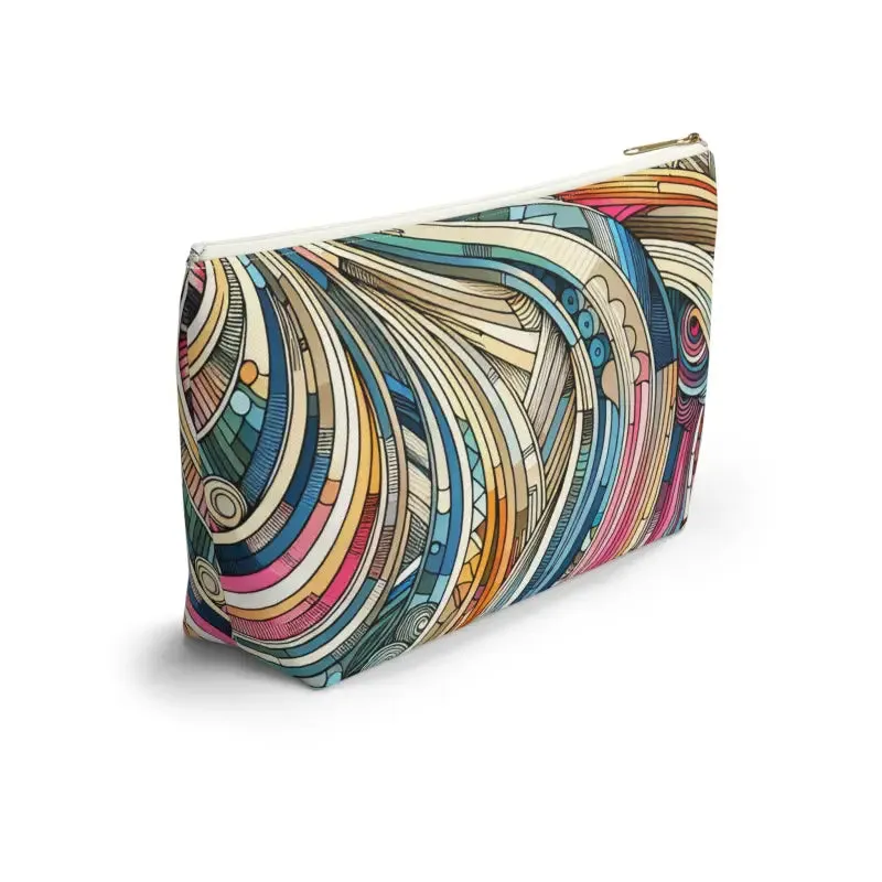 Jet Set Chic Shimmer Stripes Travel Pouches