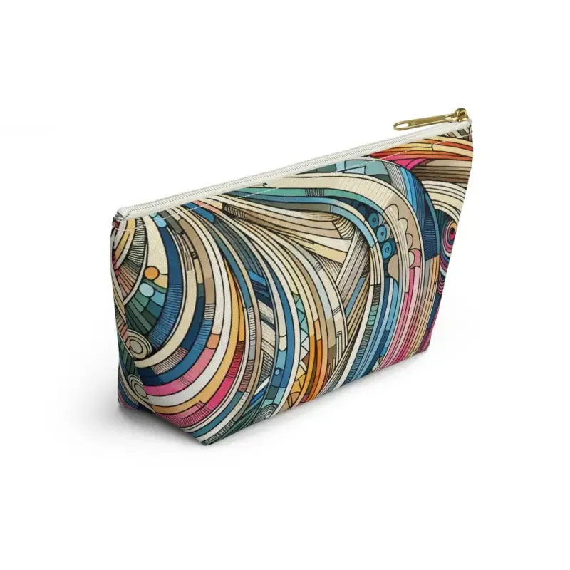 Jet Set Chic Shimmer Stripes Travel Pouches
