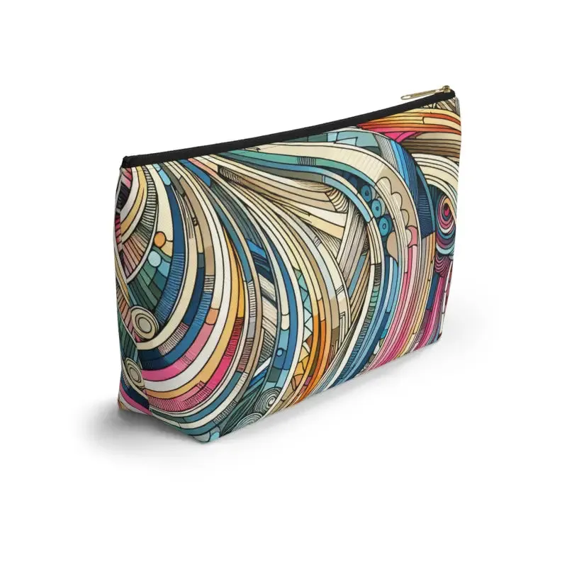 Jet Set Chic Shimmer Stripes Travel Pouches