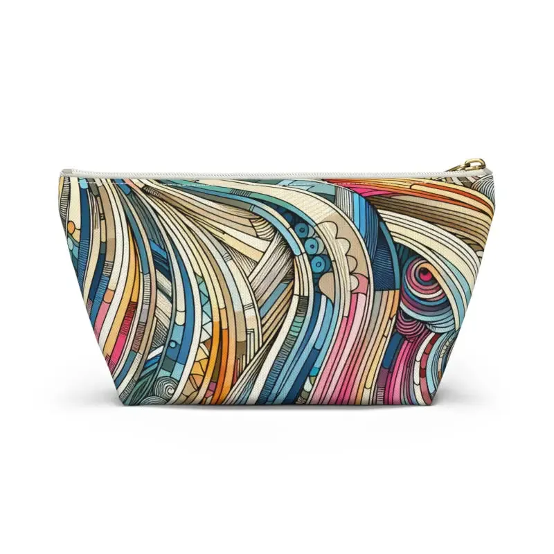 Jet Set Chic Shimmer Stripes Travel Pouches