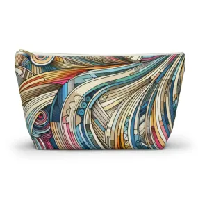 Jet Set Chic Shimmer Stripes Travel Pouches