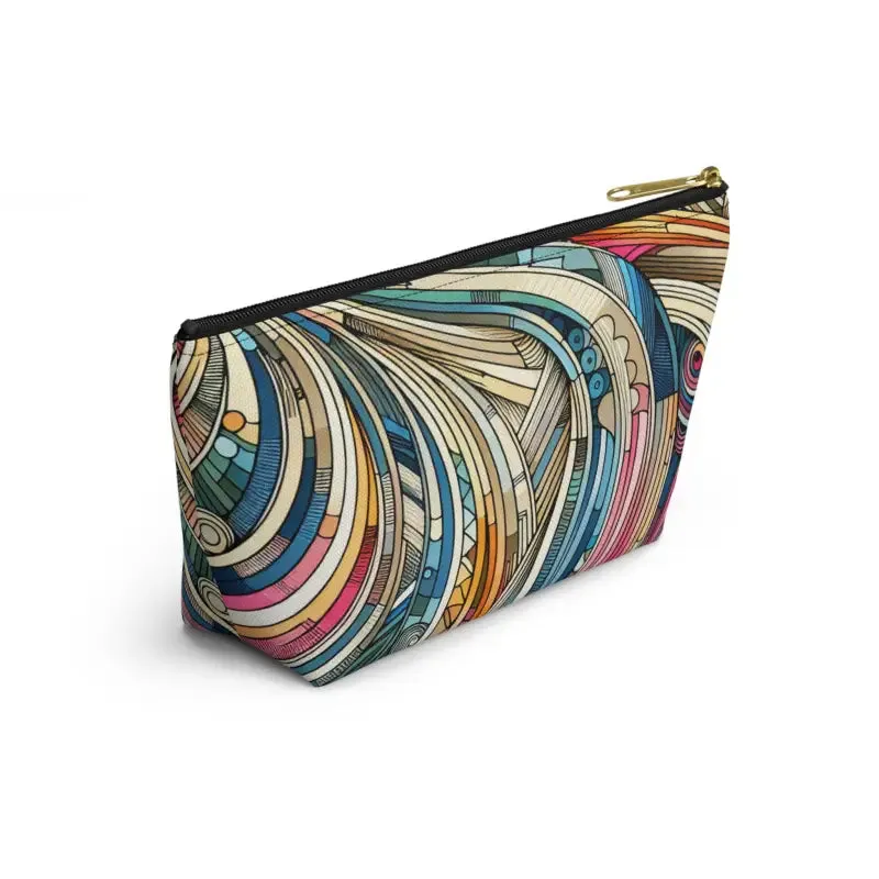 Jet Set Chic Shimmer Stripes Travel Pouches