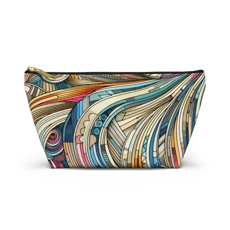 Jet Set Chic Shimmer Stripes Travel Pouches