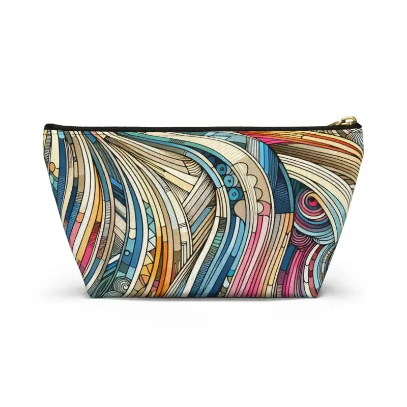 Jet Set Chic Shimmer Stripes Travel Pouches