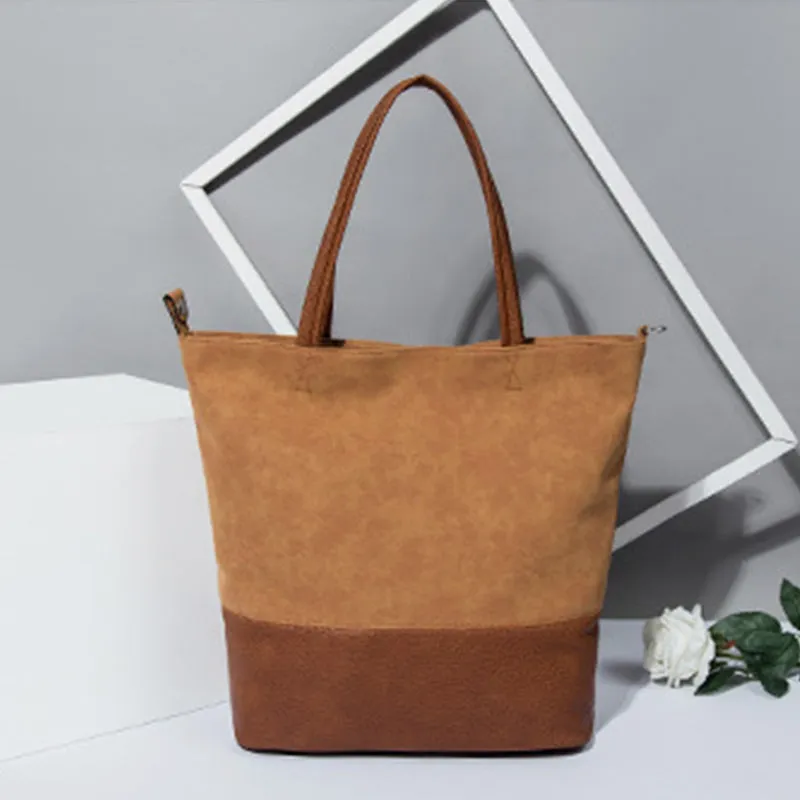 Large Capacity Soft Tote Handbag
