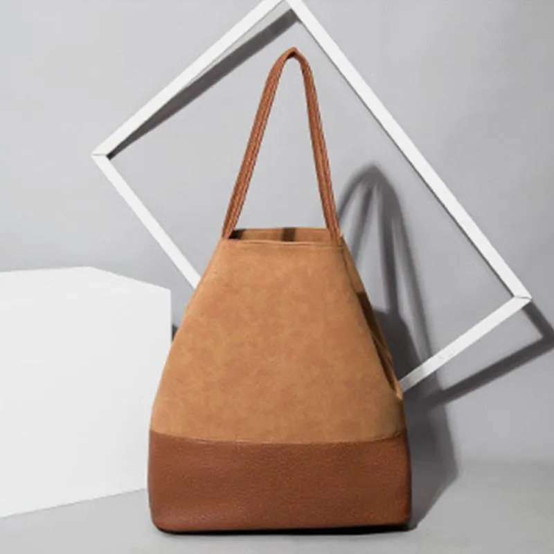 Large Capacity Soft Tote Handbag