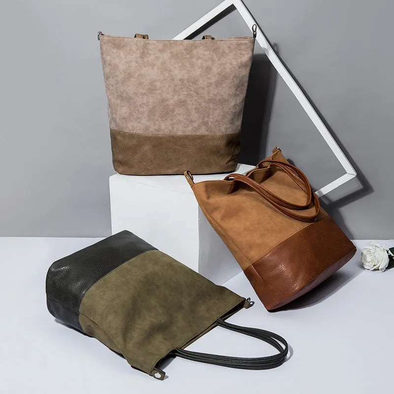 Large Capacity Soft Tote Handbag