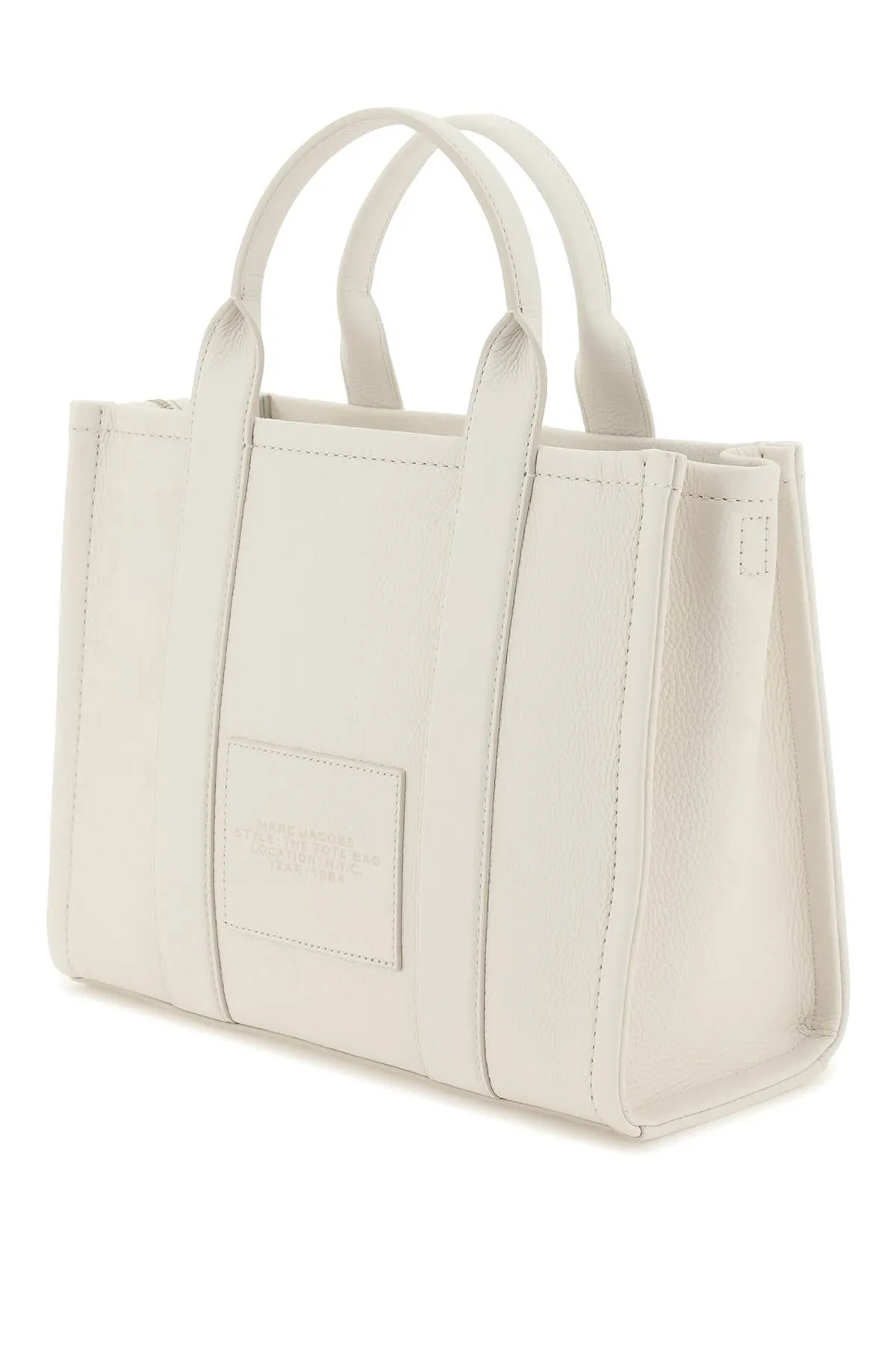 Marc jacobs the leather small tote bag H004L01PF21 COTTON SILVER
