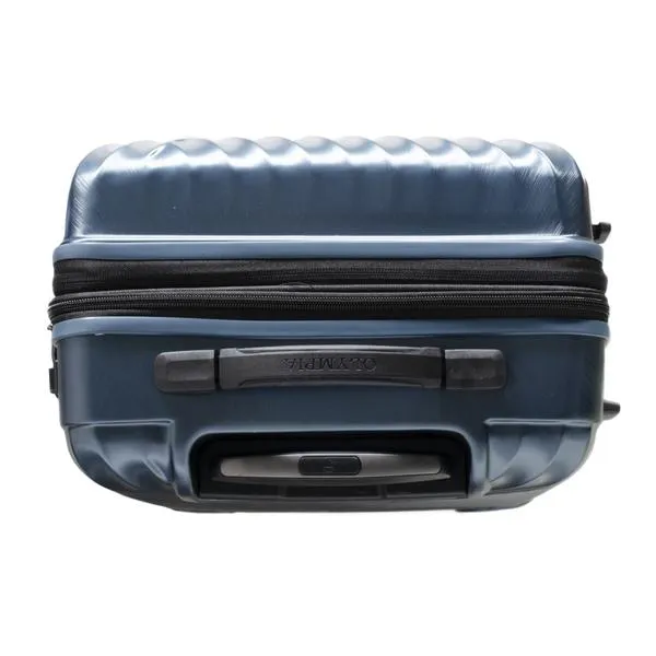 Olympia Matrix Polycarbonate Medium Expandable Spinner Luggage - Navy