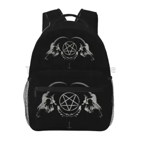Pentagram Satanic Occult Church of Satan Goat Goth Laptop Backpacks | Student School Book Bag Travel Hiking Camping Daypack
