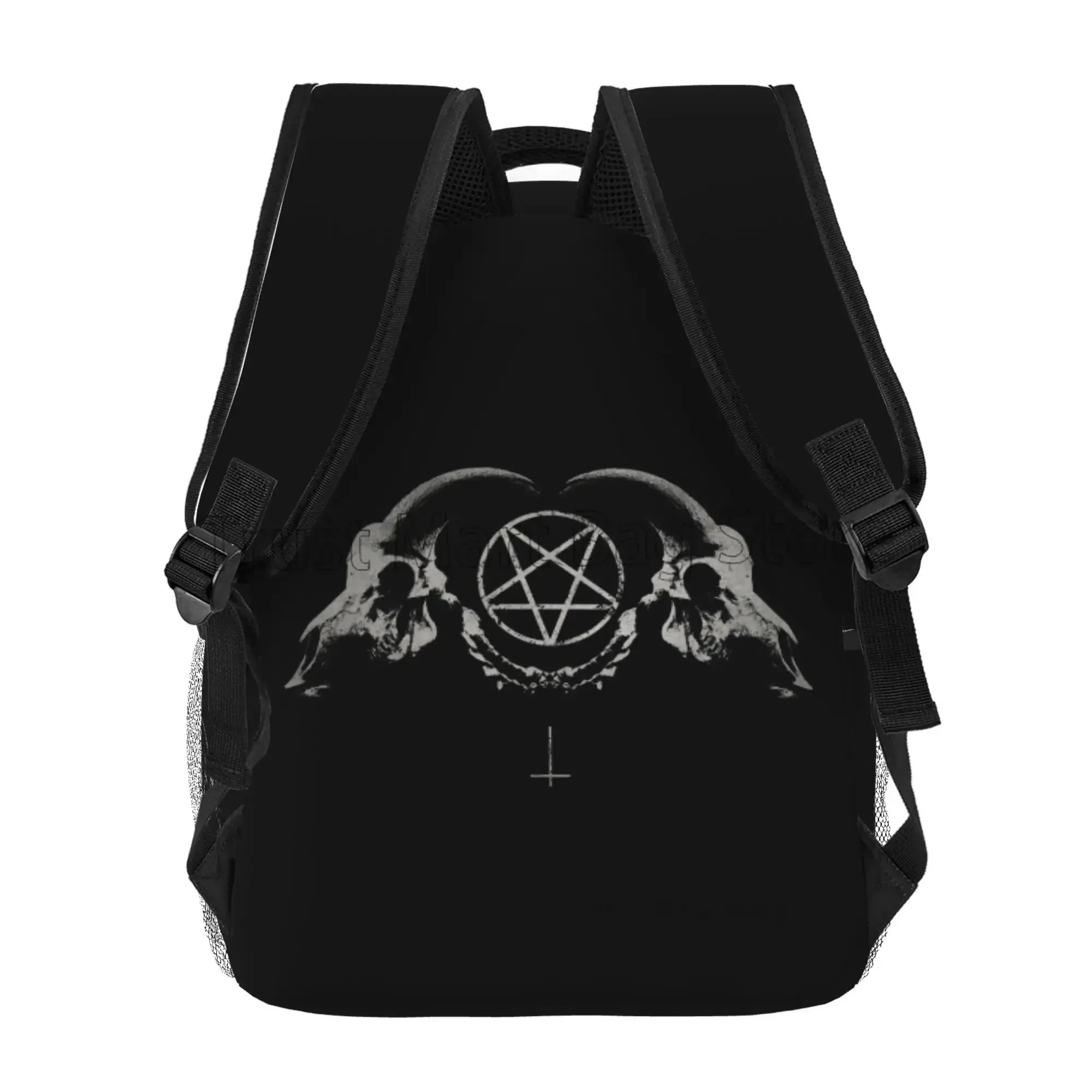 Pentagram Satanic Occult Church of Satan Goat Goth Laptop Backpacks | Student School Book Bag Travel Hiking Camping Daypack