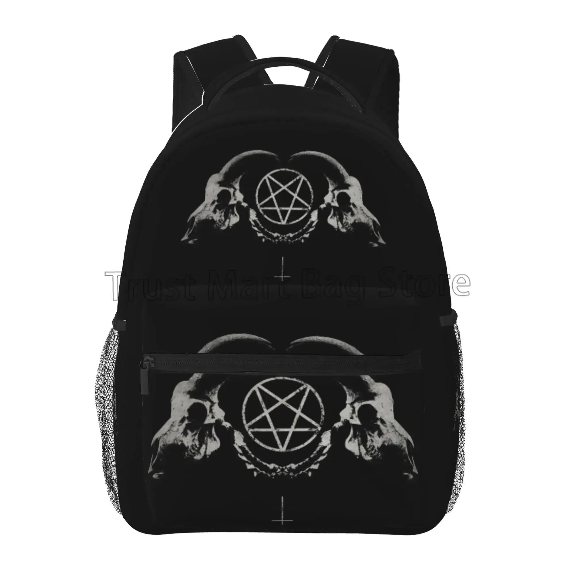 Pentagram Satanic Occult Church of Satan Goat Goth Laptop Backpacks | Student School Book Bag Travel Hiking Camping Daypack
