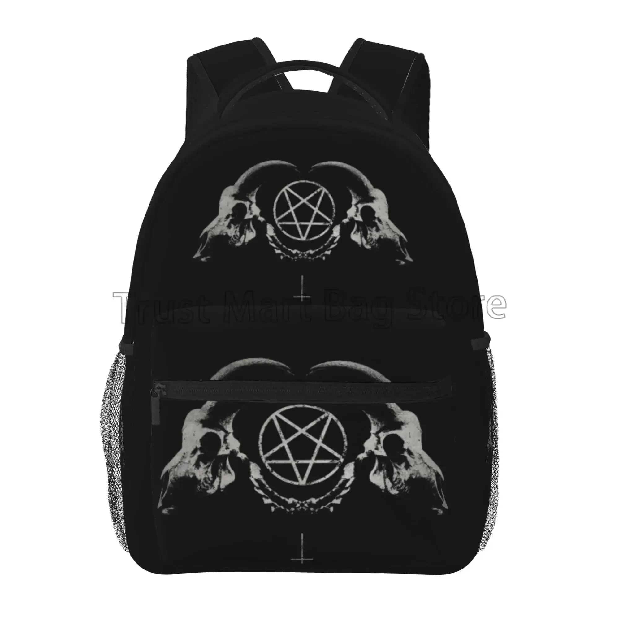 Pentagram Satanic Occult Church of Satan Goat Goth Laptop Backpacks | Student School Book Bag Travel Hiking Camping Daypack