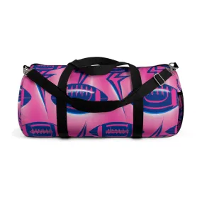 Pink American Football Lightning Duffel Bag