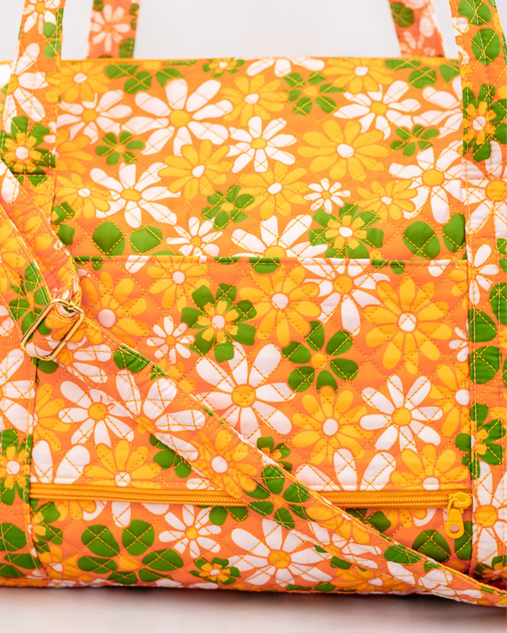 Retro Floral Duffel Bag