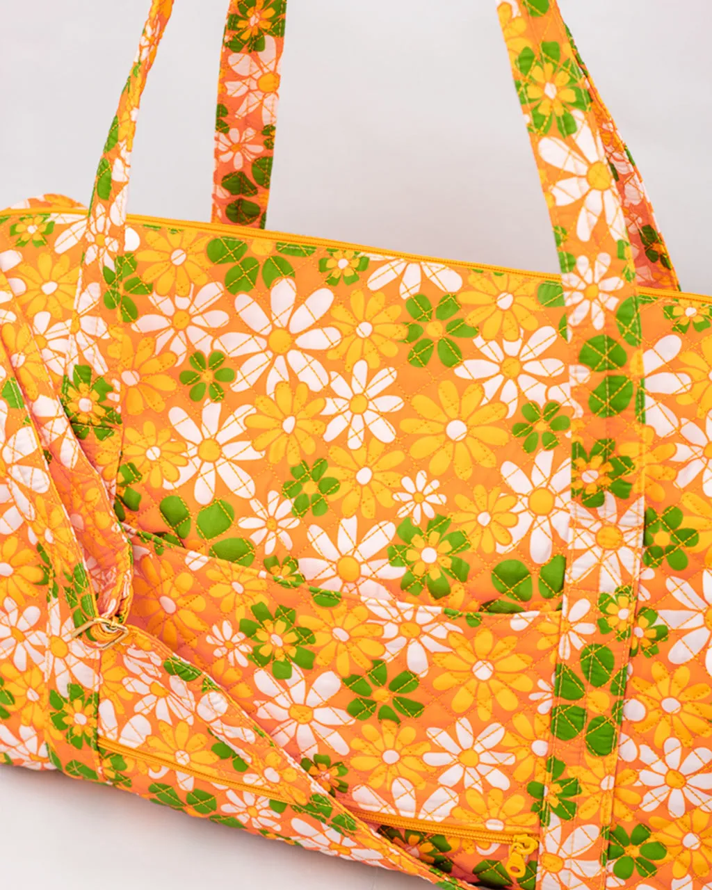 Retro Floral Duffel Bag