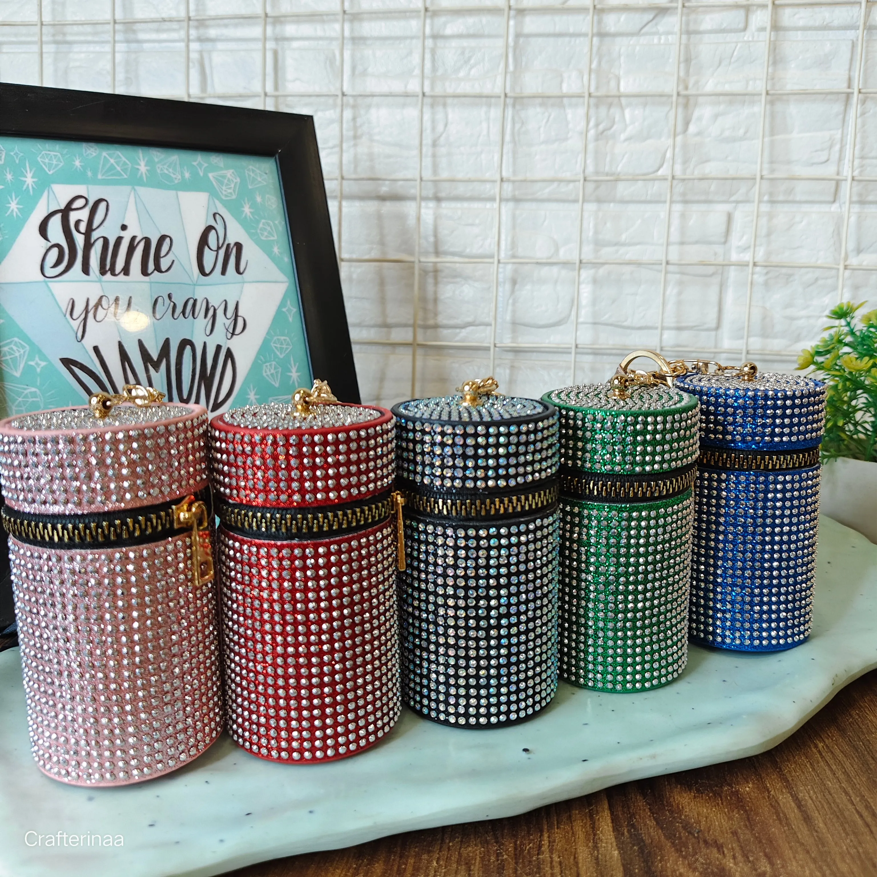 Rhinestone coin pouches
